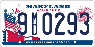 MD license plate 9MD0293