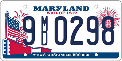 MD license plate 9MD0298