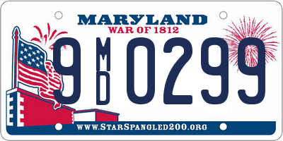 MD license plate 9MD0299