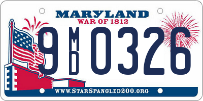 MD license plate 9MD0326