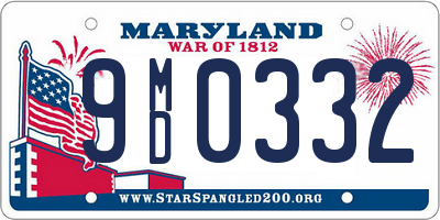 MD license plate 9MD0332