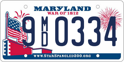 MD license plate 9MD0334