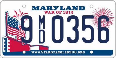 MD license plate 9MD0356