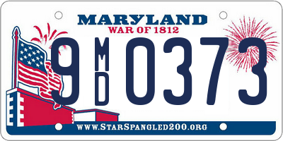 MD license plate 9MD0373