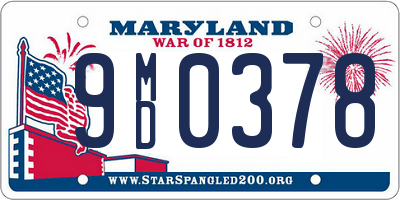 MD license plate 9MD0378