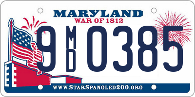 MD license plate 9MD0385