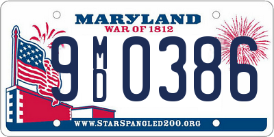 MD license plate 9MD0386