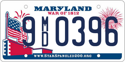 MD license plate 9MD0396