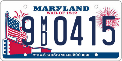 MD license plate 9MD0415