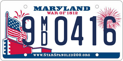 MD license plate 9MD0416