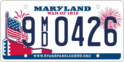MD license plate 9MD0426