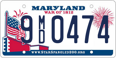 MD license plate 9MD0474