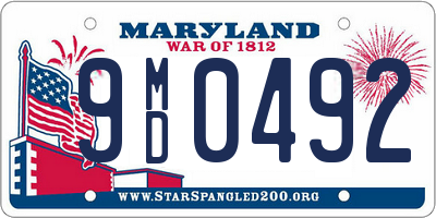 MD license plate 9MD0492