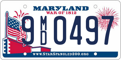 MD license plate 9MD0497