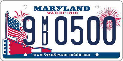MD license plate 9MD0500