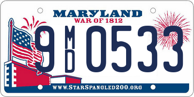 MD license plate 9MD0533