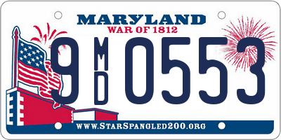 MD license plate 9MD0553