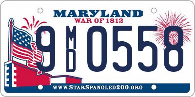 MD license plate 9MD0558