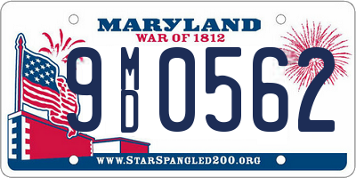 MD license plate 9MD0562