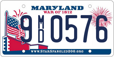 MD license plate 9MD0576