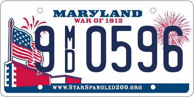 MD license plate 9MD0596