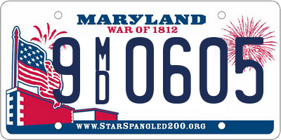 MD license plate 9MD0605