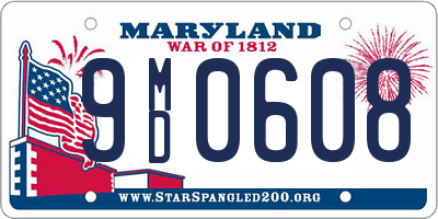 MD license plate 9MD0608