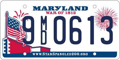 MD license plate 9MD0613