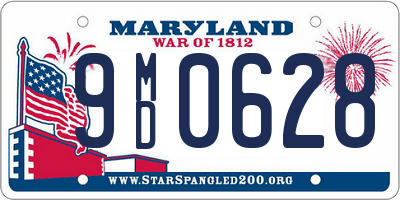 MD license plate 9MD0628