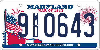 MD license plate 9MD0643