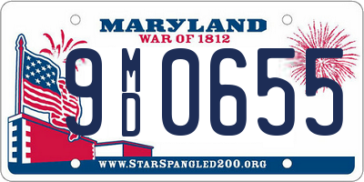 MD license plate 9MD0655