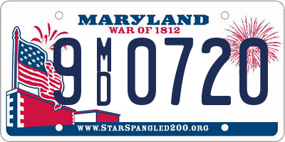 MD license plate 9MD0720