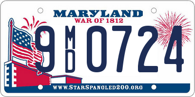 MD license plate 9MD0724