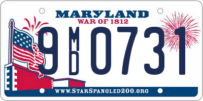 MD license plate 9MD0731