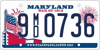 MD license plate 9MD0736