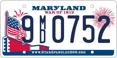 MD license plate 9MD0752