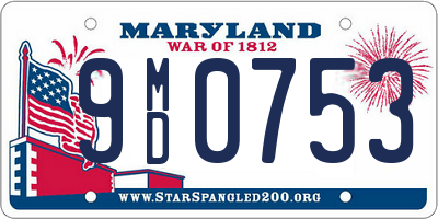 MD license plate 9MD0753