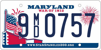 MD license plate 9MD0757