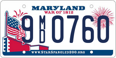 MD license plate 9MD0760