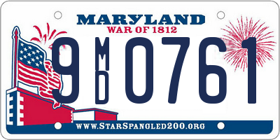 MD license plate 9MD0761