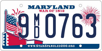 MD license plate 9MD0763