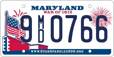 MD license plate 9MD0766