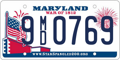 MD license plate 9MD0769