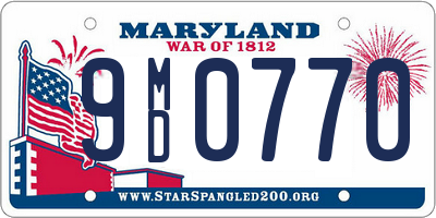 MD license plate 9MD0770