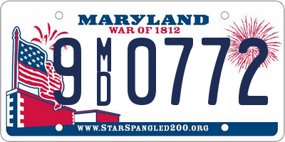 MD license plate 9MD0772