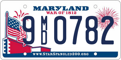 MD license plate 9MD0782