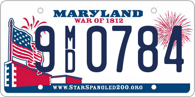 MD license plate 9MD0784