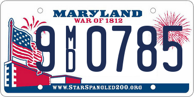 MD license plate 9MD0785