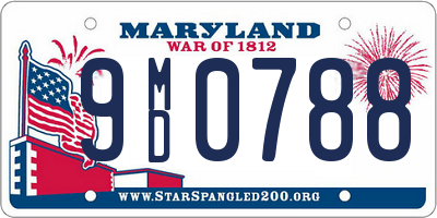 MD license plate 9MD0788