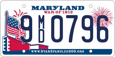 MD license plate 9MD0796
